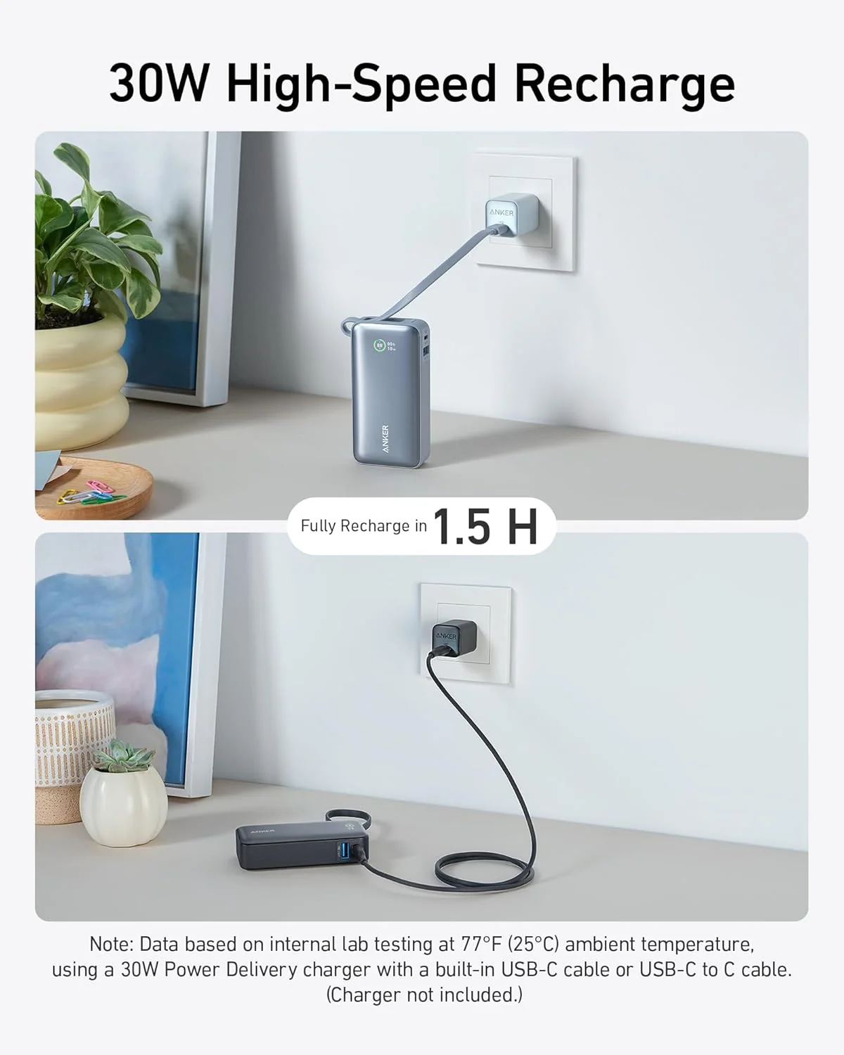 Anker Nano Powerbank 10,000mah 30w Built In Usb C Cable - Image 6