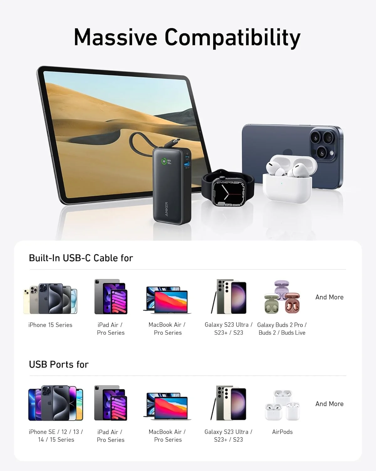Anker Nano Powerbank 10,000mah 30w Built In Usb C Cable - Image 4