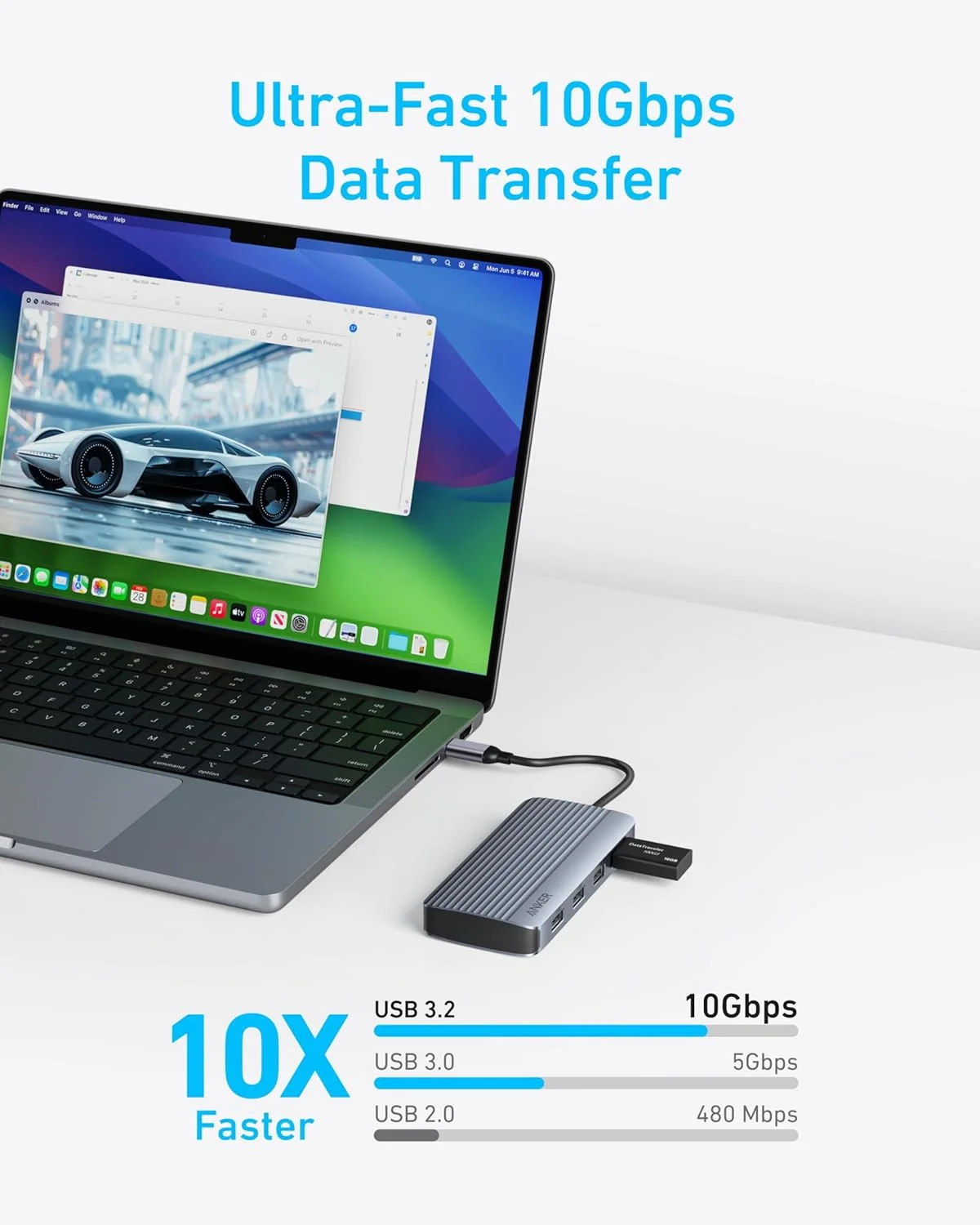 Anker Usb-C Hub (7-In-1, Dual Display), Single Display Can Reach 4k@ 30Hz - Image 4