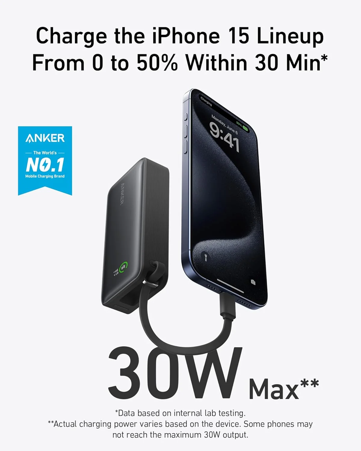 Anker Nano Powerbank 10,000mah 30w Built In Usb C Cable - Image 5