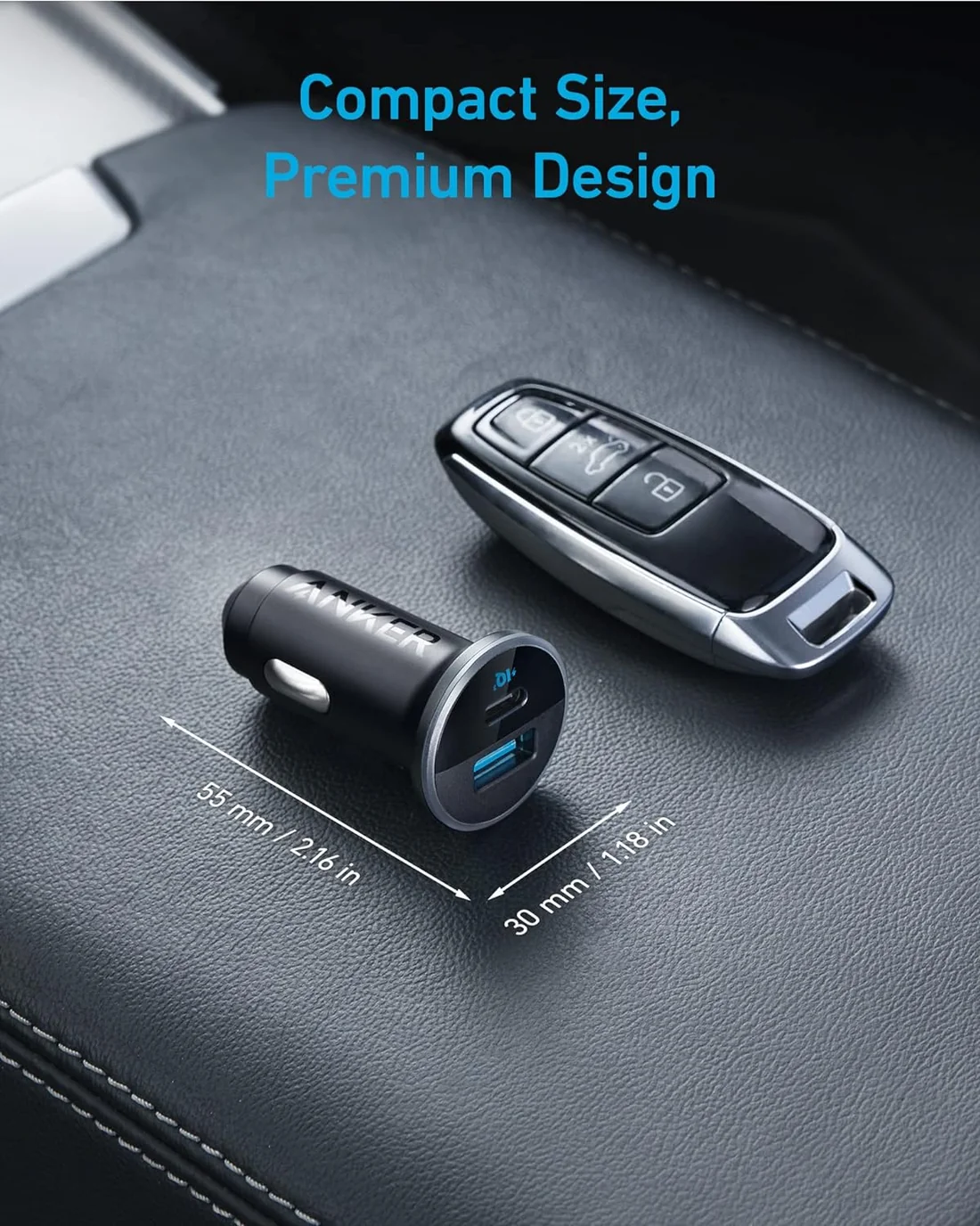 Anker 323 52.5w The Ultra-Fast Dual-Port Car Charger - Image 4