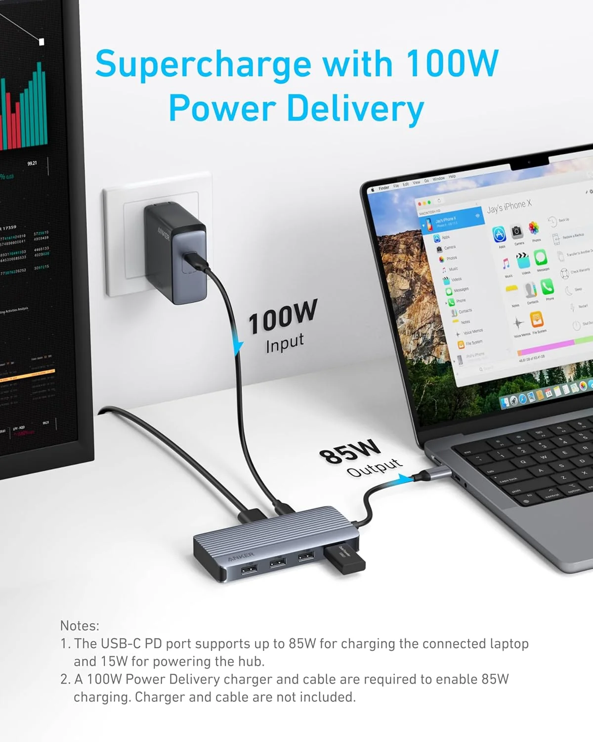 Anker Usb-C Hub (7-In-1, Dual Display), Single Display Can Reach 4k@ 30Hz - Image 3