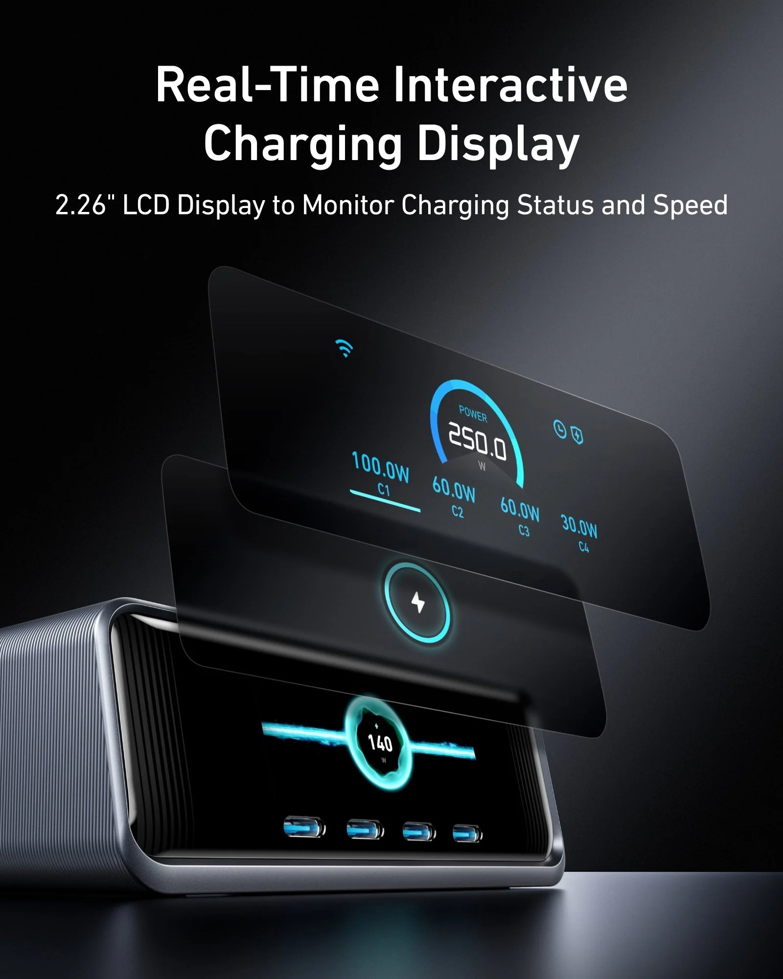 Anker Prime Charger (250W, 6 Ports, GaNPrime) - Image 5