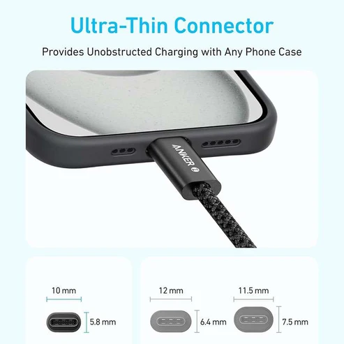 Anker Zolo Usb-C to Usb-C Cable (3.3ft, 240w, Braided) - Black - Image 6