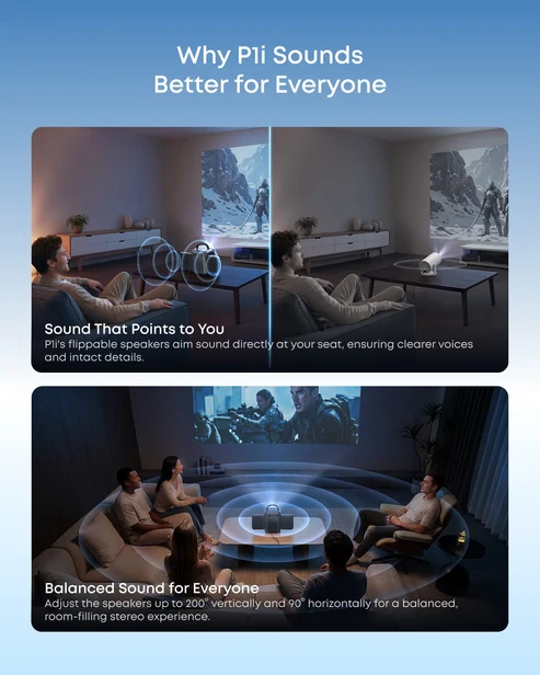 Anker soundcore Nebula P1i | World's First Smart Portable Projector with Flippable Speakers - Image 5