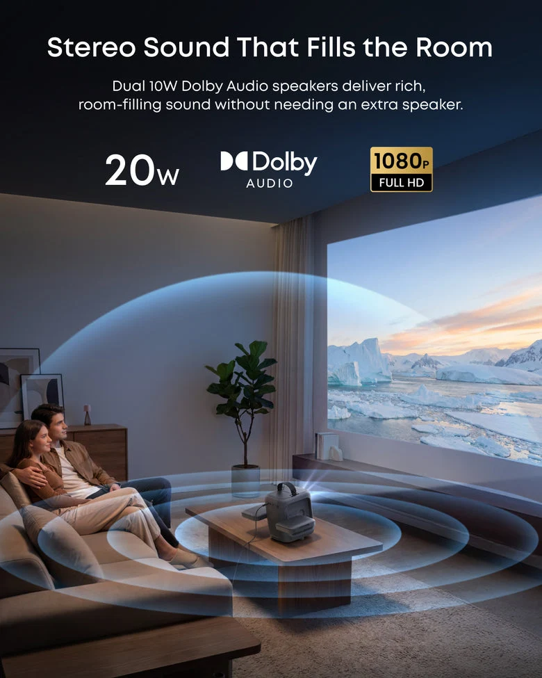 Anker soundcore Nebula P1i | World's First Smart Portable Projector with Flippable Speakers - Image 4