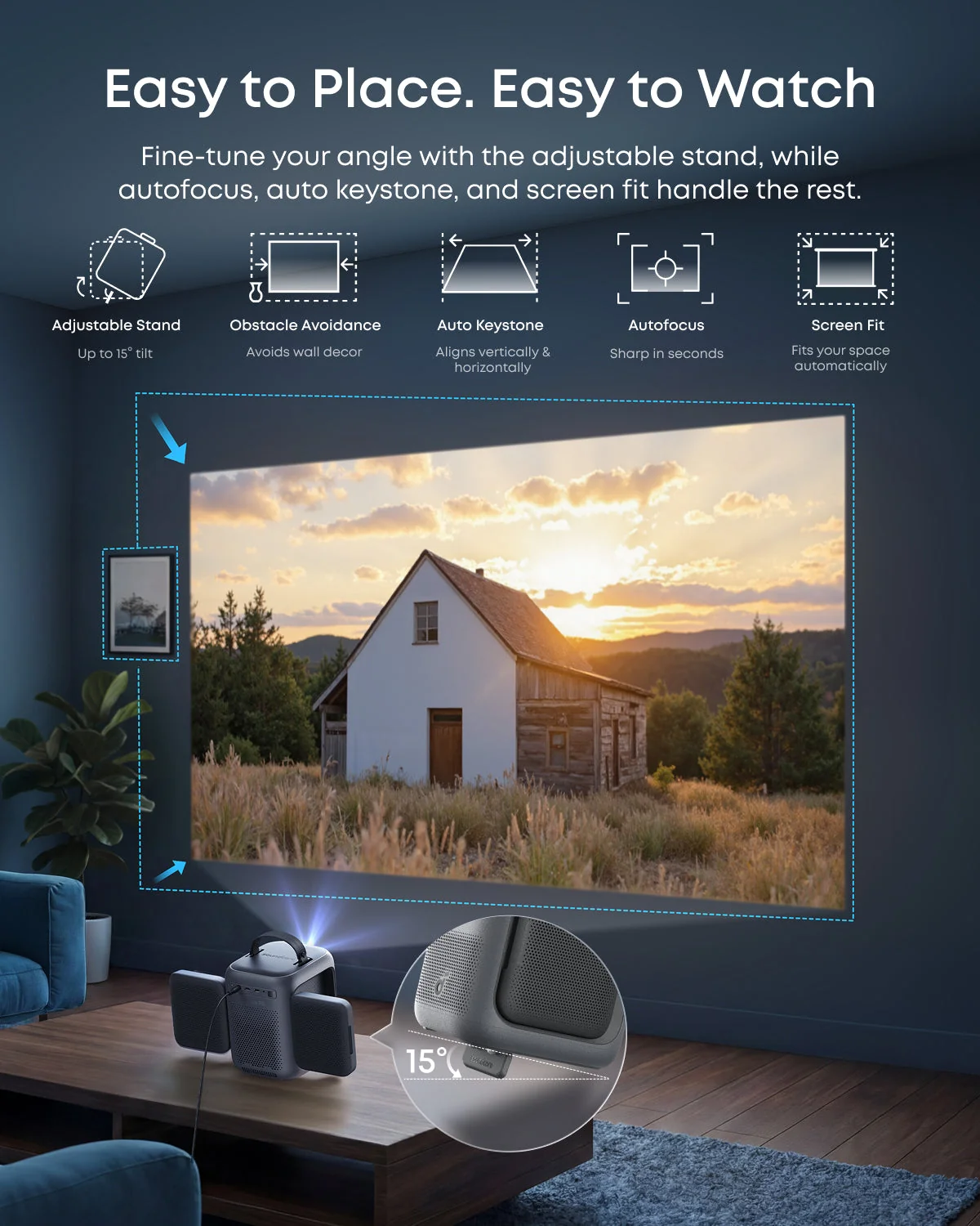 Anker soundcore Nebula P1i | World's First Smart Portable Projector with Flippable Speakers - Image 3